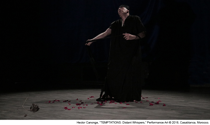 Hector Canonge, TEMPTATIONS Performance Art in Casablanca, Morocco, 2018